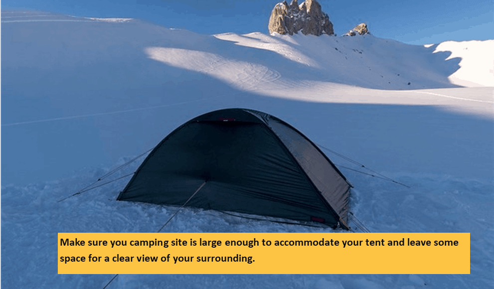 Baue dein Zelt im Wintercamp