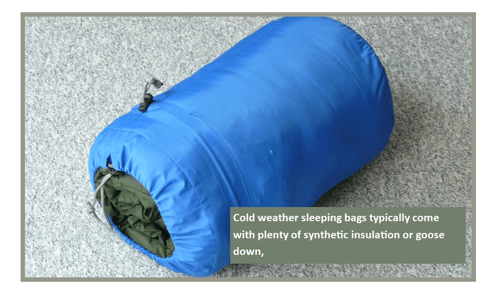 Schlafsäcke im Wintercamp