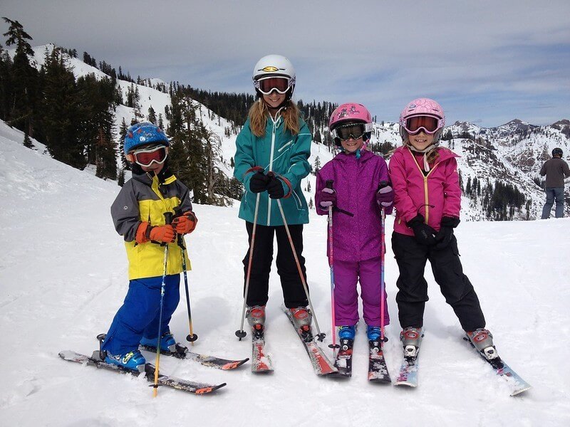 Skiing activity during winter