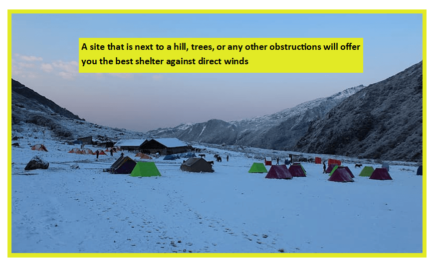 the Right Snow Camping Site