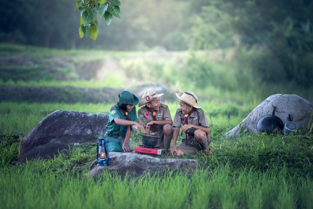 First day camping for kids